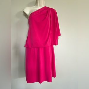 Jessica Simpson, Fuchsia one shoulder dress, Sz M